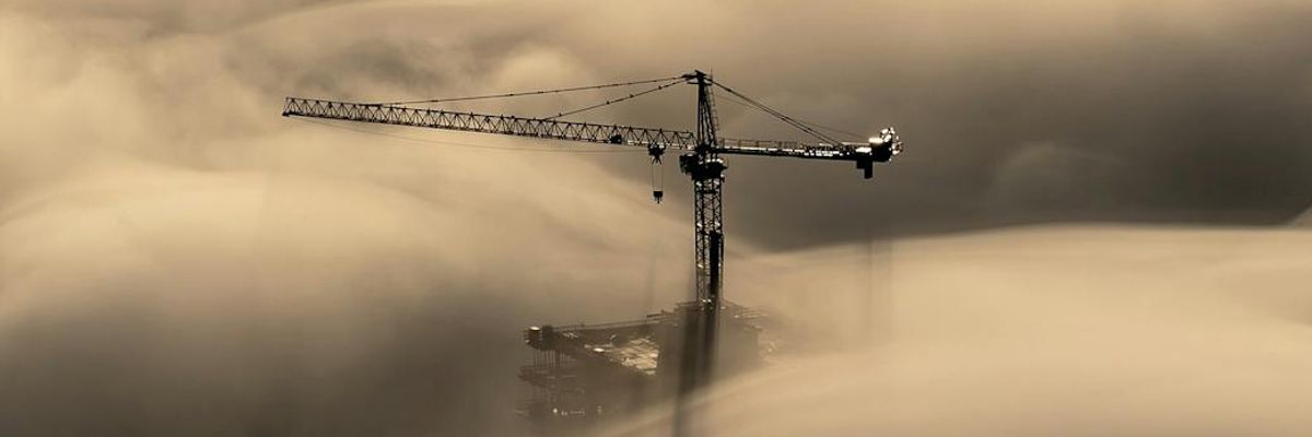 Panoramic view of an empty, serene training hall with soft lighting.
